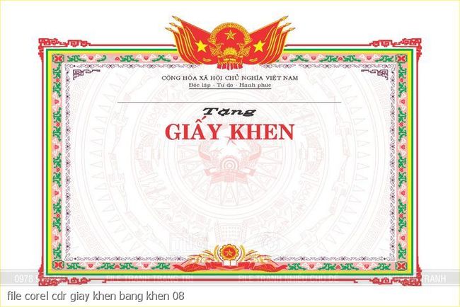 file corel cdr giay khen bang khen 08
