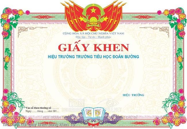 file corel cdr giay khen bang khen 10