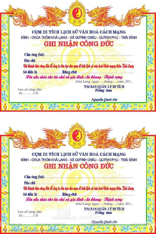 file corel cdr giay khen bang khen 22