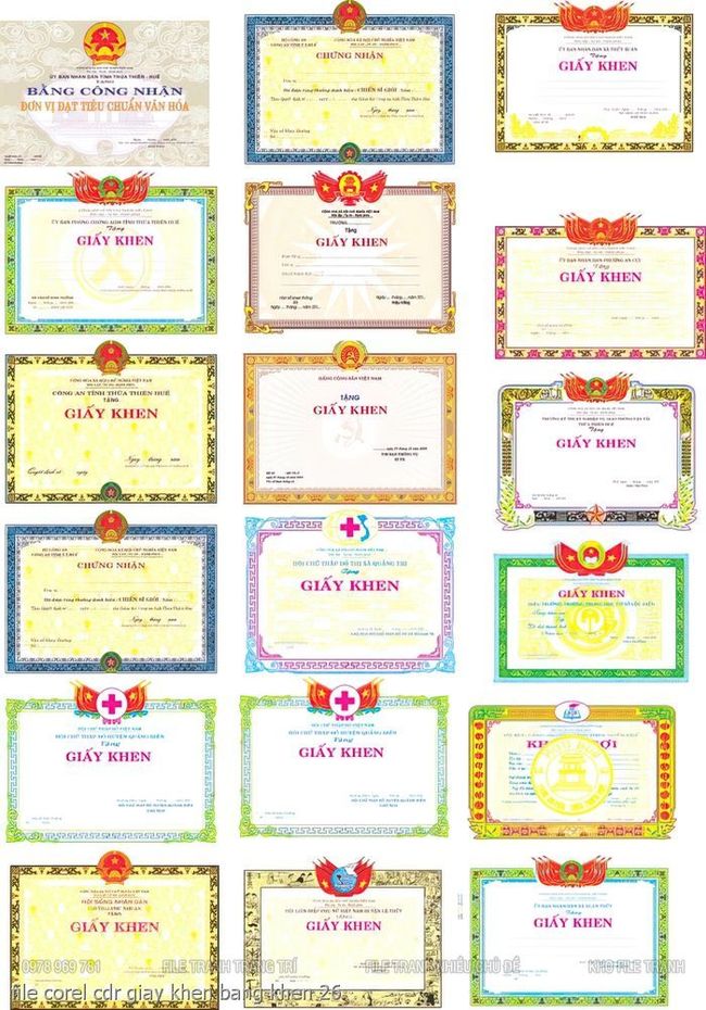file corel cdr giay khen bang khen 26