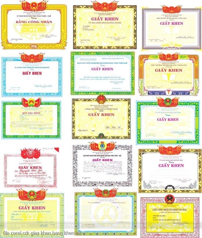 file corel cdr giay khen bang khen 28