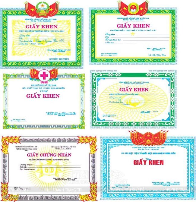 file corel cdr giay khen bang khen 35