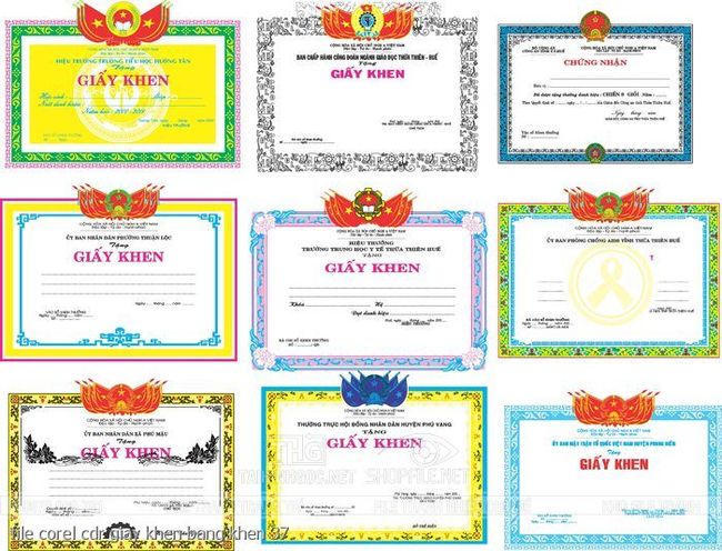 file corel cdr giay khen bang khen 37