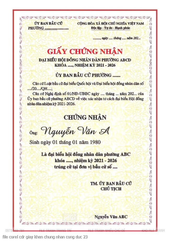 file corel cdr giay khen chung nhan cong duc 16