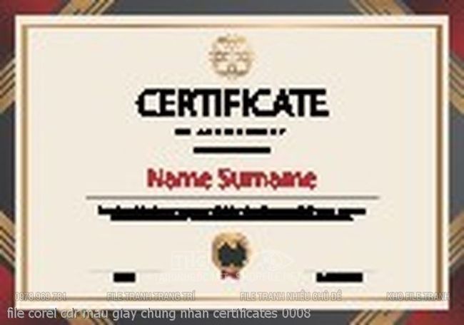 file corel cdr mau giay chung nhan certificates 0008