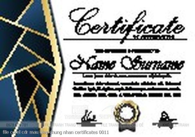 file corel cdr mau giay chung nhan certificates 0011