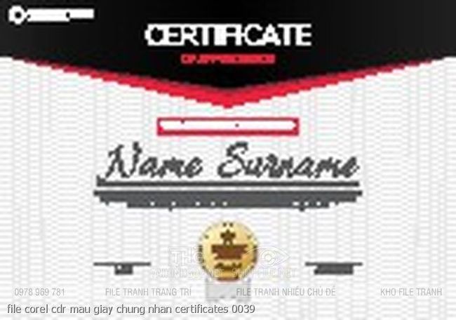 file corel cdr mau giay chung nhan certificates 0039