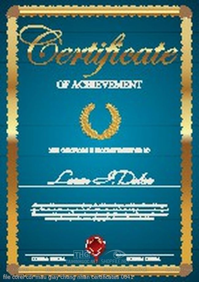 file corel cdr mau giay chung nhan certificates 0041