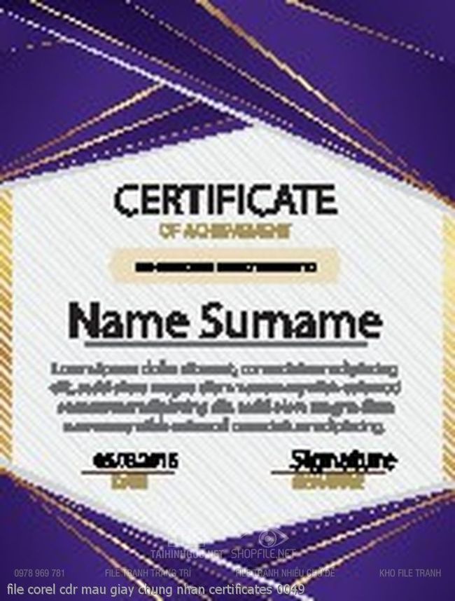 file corel cdr mau giay chung nhan certificates 0049