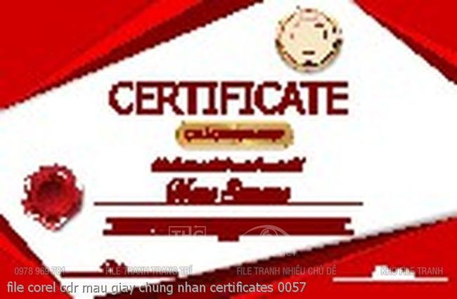 file corel cdr mau giay chung nhan certificates 0057