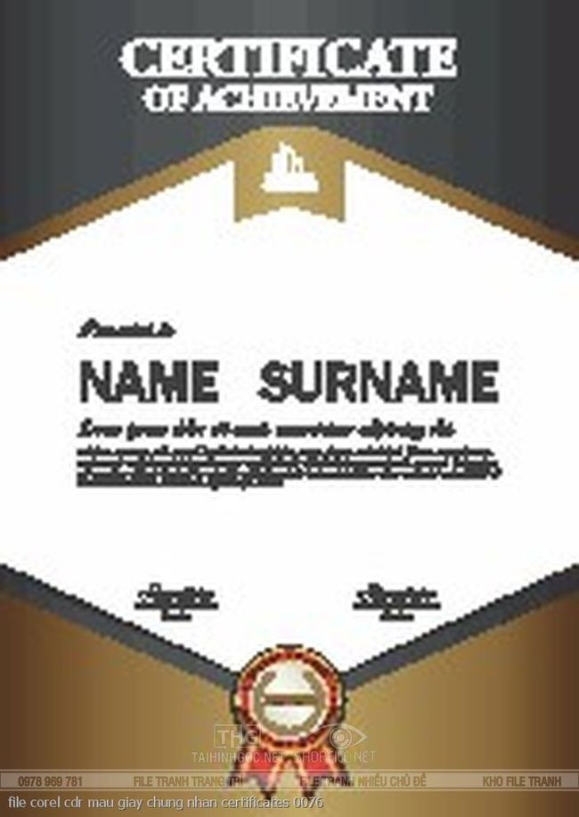 file corel cdr mau giay chung nhan certificates 0076