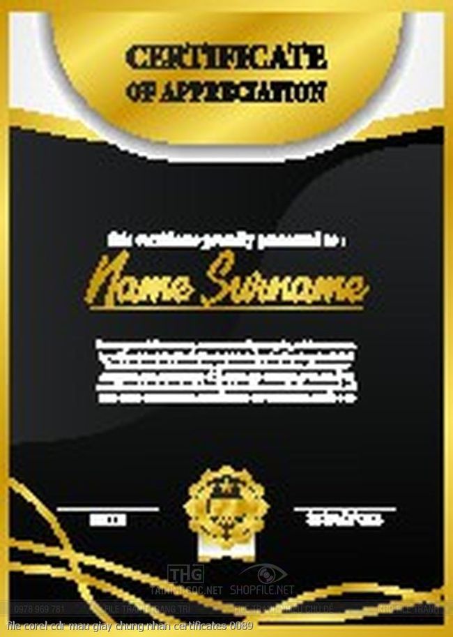 file corel cdr mau giay chung nhan certificates 0089