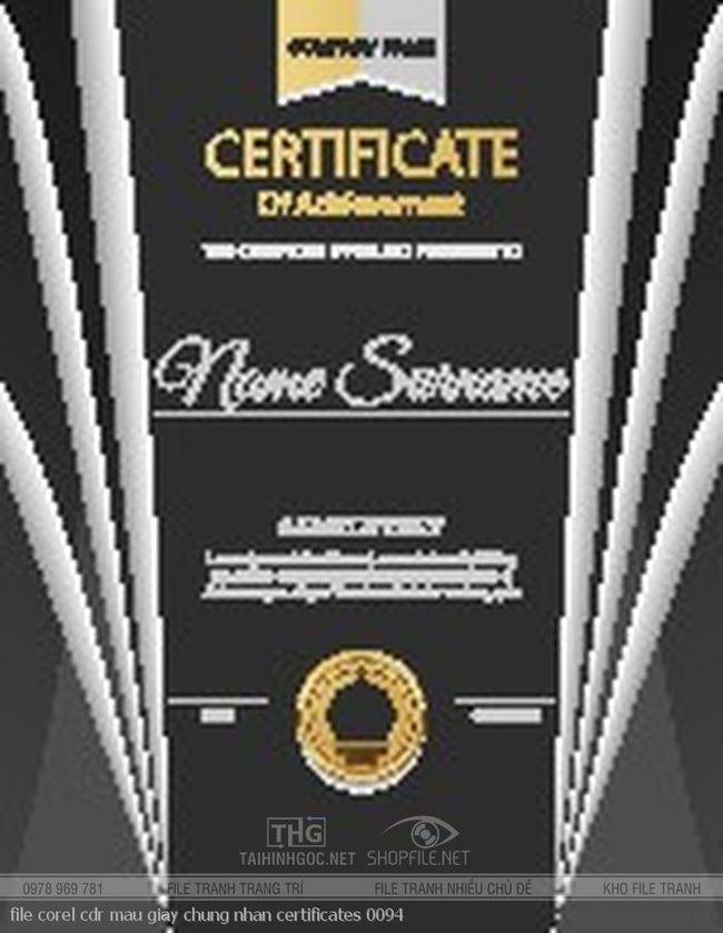 file corel cdr mau giay chung nhan certificates 0094
