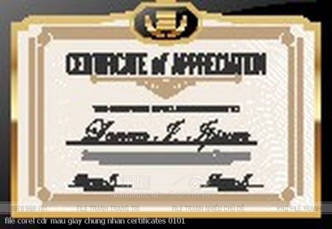 file corel cdr mau giay chung nhan certificates 0101