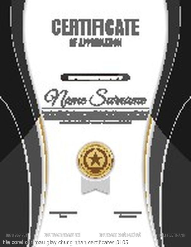 file corel cdr mau giay chung nhan certificates 0105