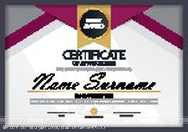 file corel cdr mau giay chung nhan certificates 0123