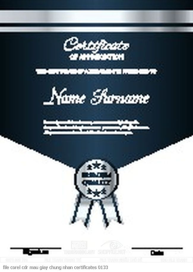 file corel cdr mau giay chung nhan certificates 0133