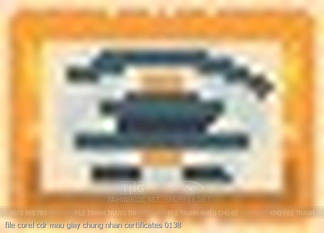 file corel cdr mau giay chung nhan certificates 0138