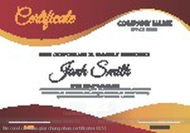 file corel cdr mau giay chung nhan certificates 0153
