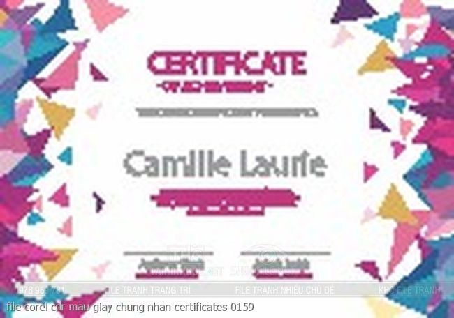 file corel cdr mau giay chung nhan certificates 0159