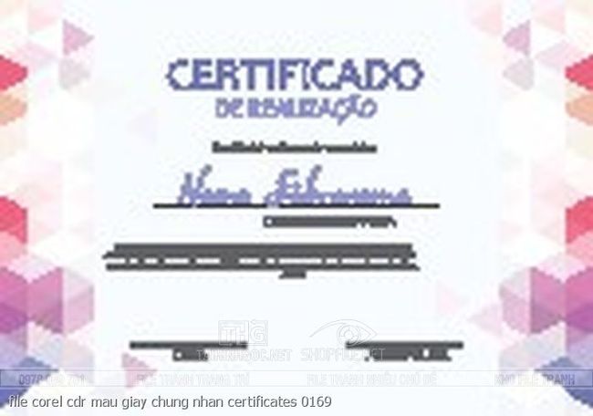file corel cdr mau giay chung nhan certificates 0169