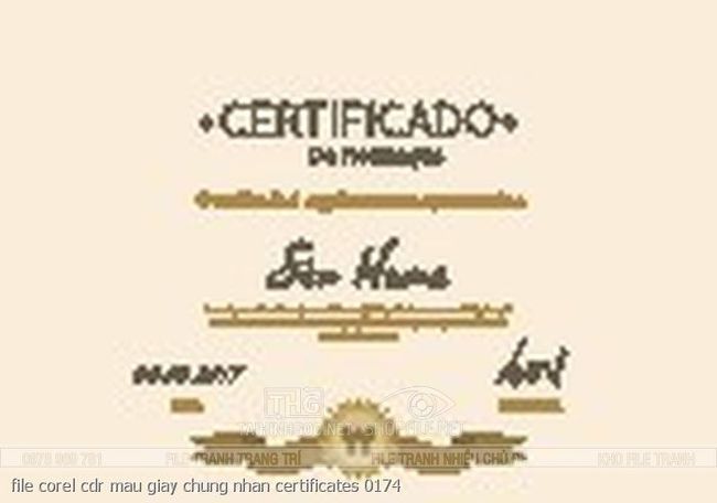 file corel cdr mau giay chung nhan certificates 0174