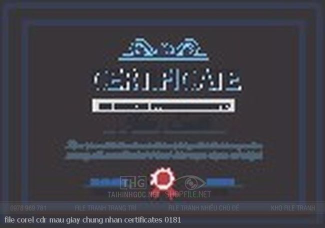 file corel cdr mau giay chung nhan certificates 0181