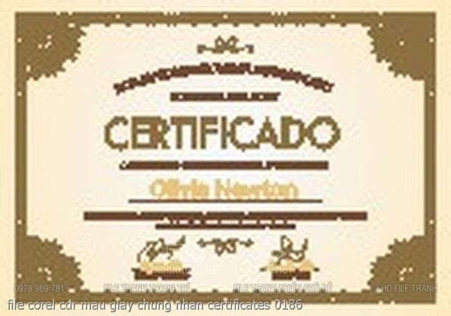 file corel cdr mau giay chung nhan certificates 0186