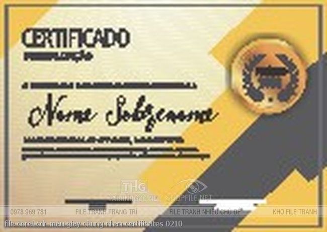 file corel cdr mau giay chung nhan certificates 0210