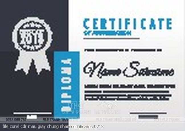 file corel cdr mau giay chung nhan certificates 0213