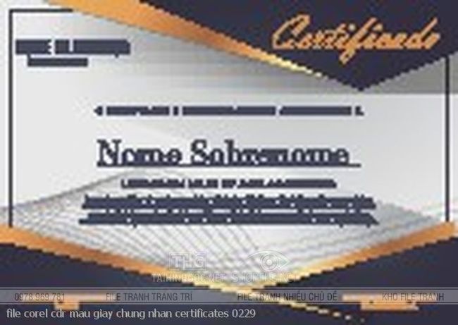 file corel cdr mau giay chung nhan certificates 0229