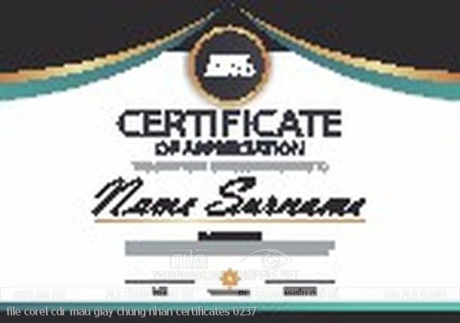 file corel cdr mau giay chung nhan certificates 0237