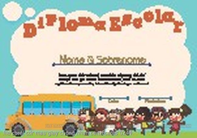 file corel cdr mau giay chung nhan certificates 0244