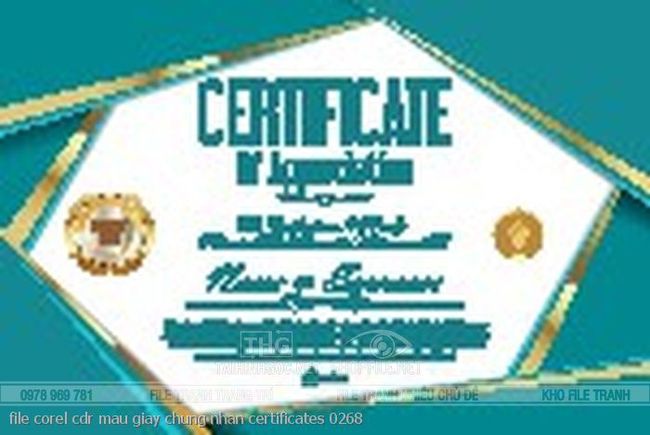 file corel cdr mau giay chung nhan certificates 0268