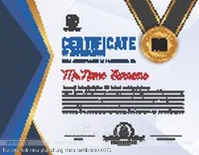 file corel cdr mau giay chung nhan certificates 0273