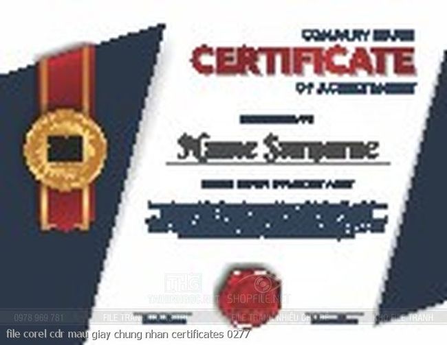 file corel cdr mau giay chung nhan certificates 0277