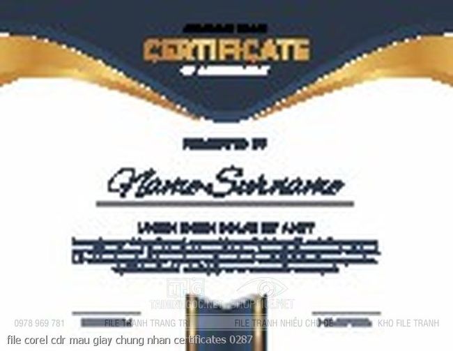 file corel cdr mau giay chung nhan certificates 0287