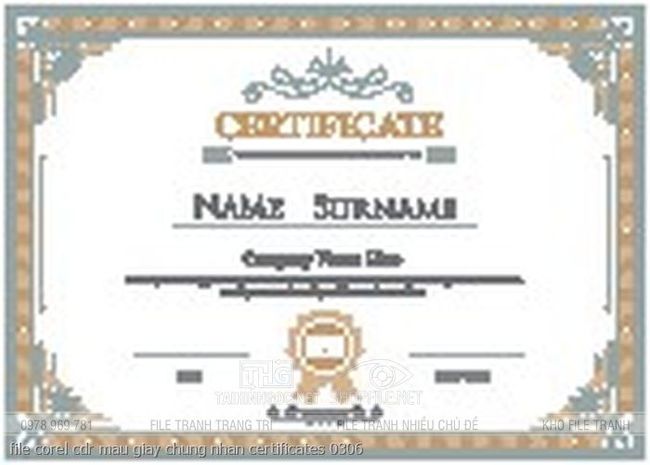file corel cdr mau giay chung nhan certificates 0306