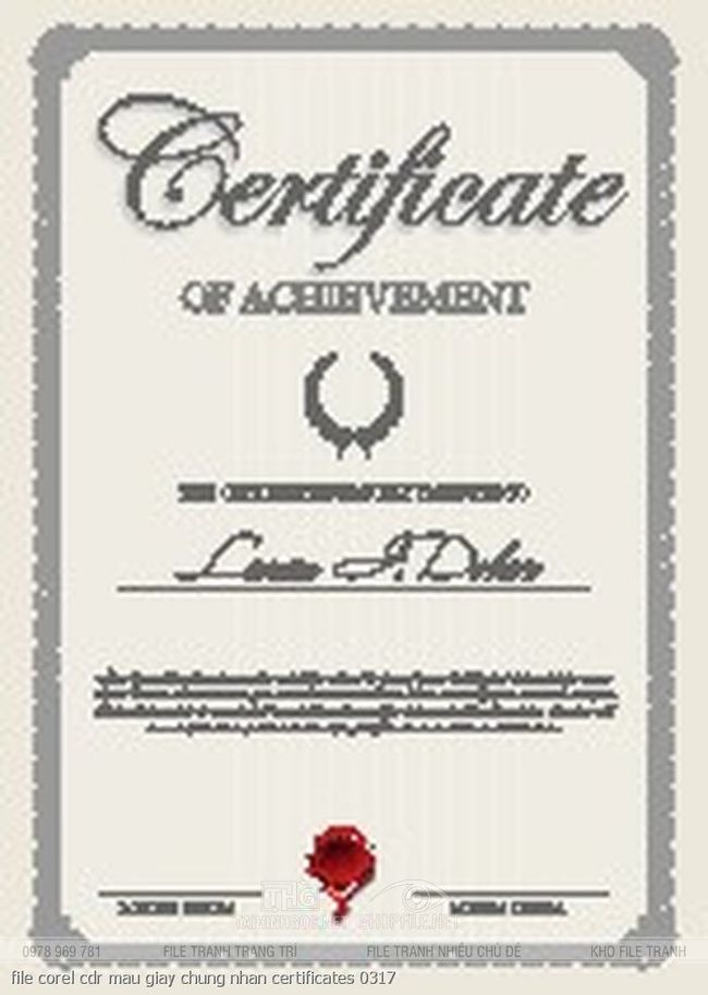 file corel cdr mau giay chung nhan certificates 0317