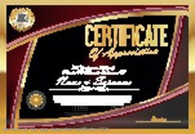 file corel cdr mau giay chung nhan certificates 0321