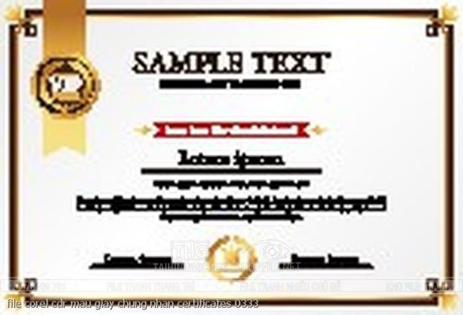 file corel cdr mau giay chung nhan certificates 0333