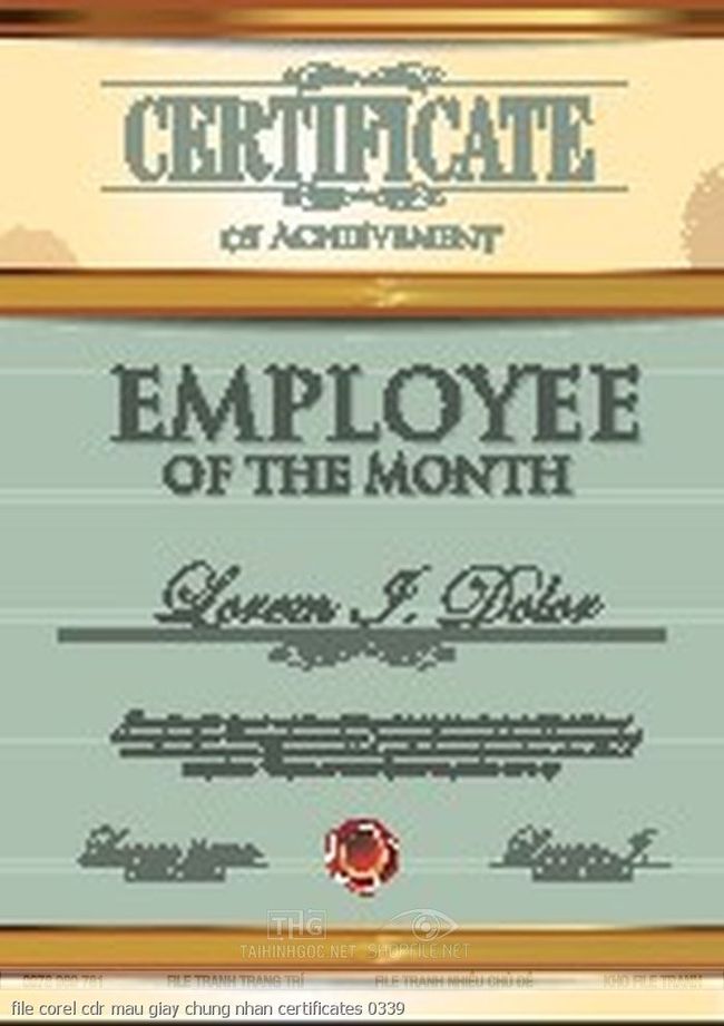 file corel cdr mau giay chung nhan certificates 0339