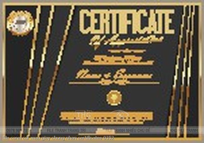 file corel cdr mau giay chung nhan certificates 0352