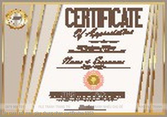 file corel cdr mau giay chung nhan certificates 0353