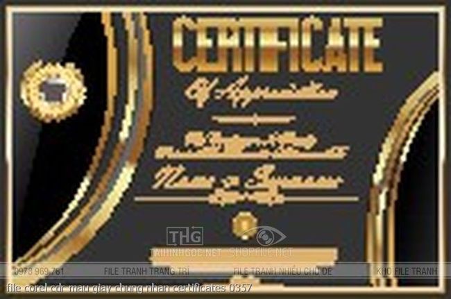 file corel cdr mau giay chung nhan certificates 0357