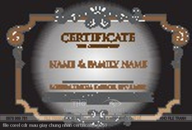 file corel cdr mau giay chung nhan certificates 0359