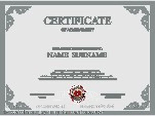 file corel cdr mau giay chung nhan certificates 0372
