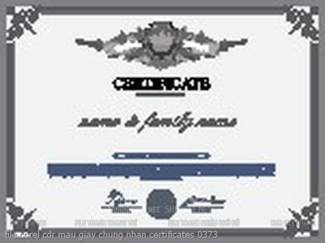 file corel cdr mau giay chung nhan certificates 0373