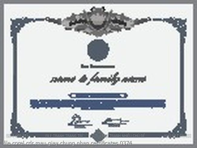 file corel cdr mau giay chung nhan certificates 0374