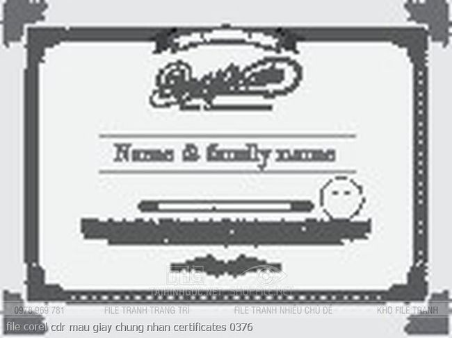 file corel cdr mau giay chung nhan certificates 0376